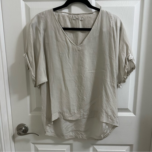 Humanoid Tops - HUMANOID Women’s Short Sleeve Blouse Top Stone color size Medium ANTHROPOLOGIE